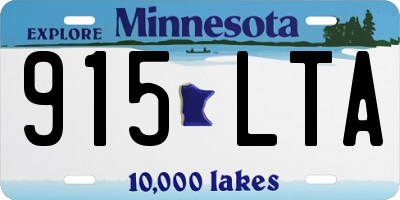 MN license plate 915LTA