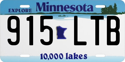 MN license plate 915LTB