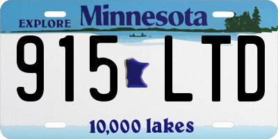 MN license plate 915LTD
