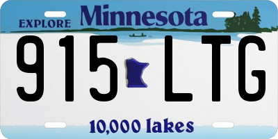 MN license plate 915LTG