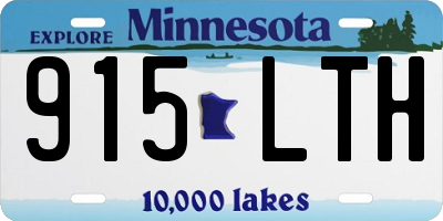 MN license plate 915LTH