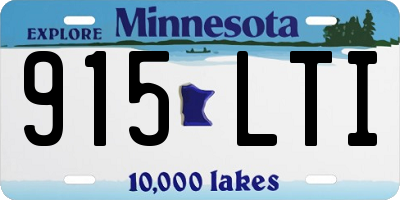 MN license plate 915LTI