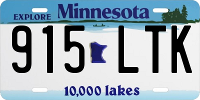 MN license plate 915LTK