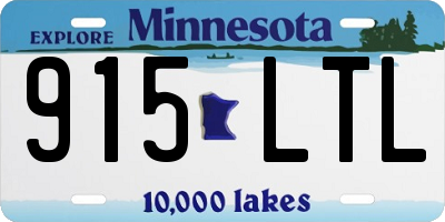 MN license plate 915LTL