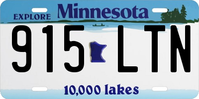 MN license plate 915LTN