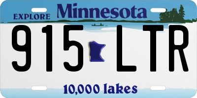 MN license plate 915LTR