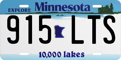 MN license plate 915LTS