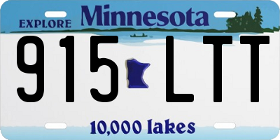 MN license plate 915LTT
