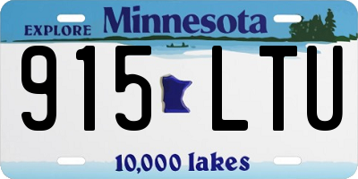 MN license plate 915LTU