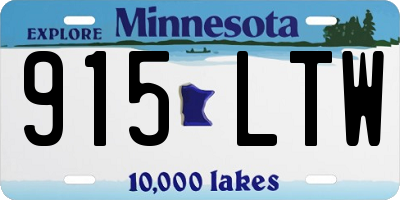 MN license plate 915LTW