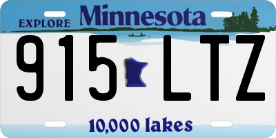 MN license plate 915LTZ