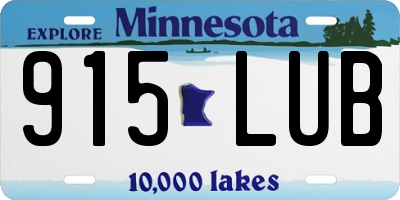 MN license plate 915LUB