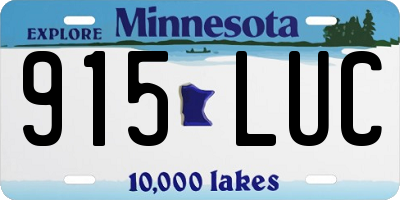 MN license plate 915LUC