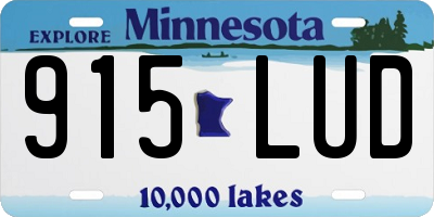 MN license plate 915LUD