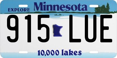 MN license plate 915LUE