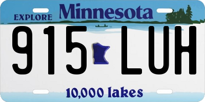 MN license plate 915LUH