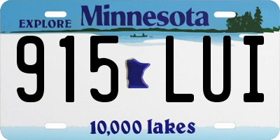 MN license plate 915LUI
