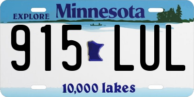 MN license plate 915LUL