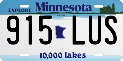 MN license plate 915LUS