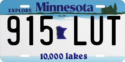 MN license plate 915LUT