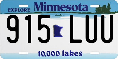 MN license plate 915LUU