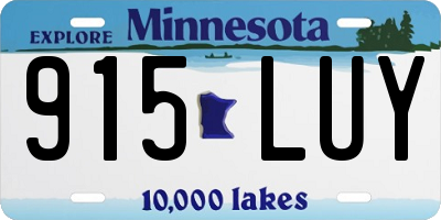 MN license plate 915LUY