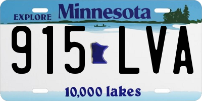 MN license plate 915LVA