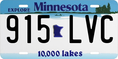 MN license plate 915LVC