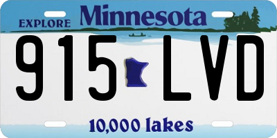 MN license plate 915LVD