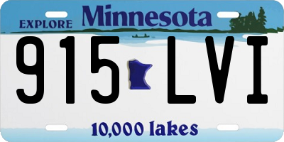 MN license plate 915LVI