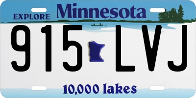 MN license plate 915LVJ