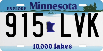 MN license plate 915LVK