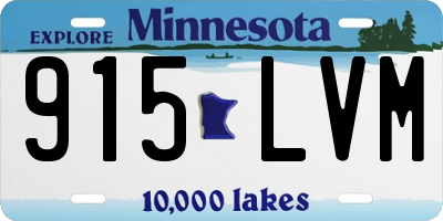 MN license plate 915LVM