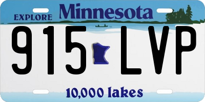 MN license plate 915LVP