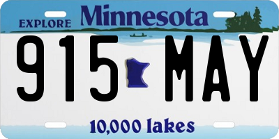 MN license plate 915MAY