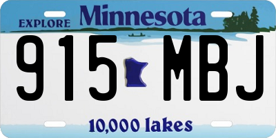 MN license plate 915MBJ