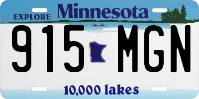 MN license plate 915MGN