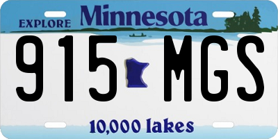 MN license plate 915MGS