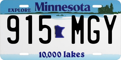 MN license plate 915MGY