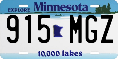 MN license plate 915MGZ