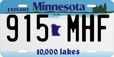 MN license plate 915MHF