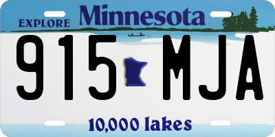 MN license plate 915MJA
