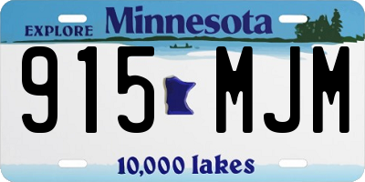 MN license plate 915MJM