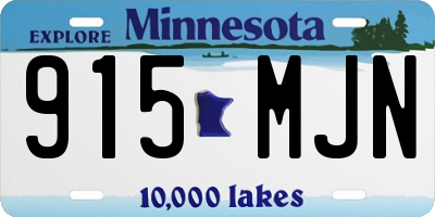 MN license plate 915MJN