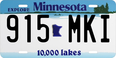 MN license plate 915MKI