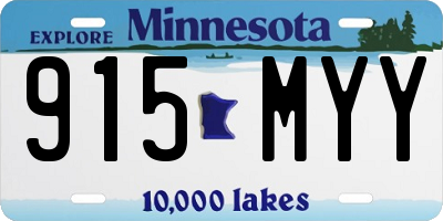 MN license plate 915MYY