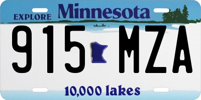 MN license plate 915MZA