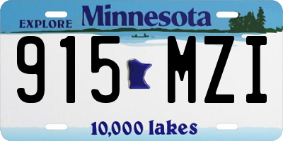 MN license plate 915MZI