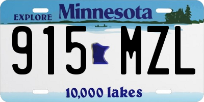MN license plate 915MZL