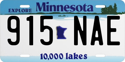 MN license plate 915NAE